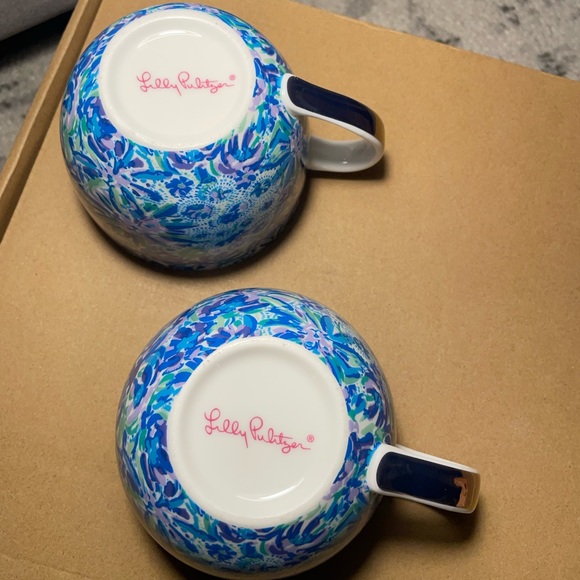 Lilly Pulitzer Kitchen Lily Pulitzer Set Of 2 Gold Handle Ceramic